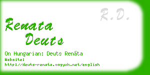 renata deuts business card